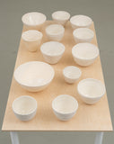 glazed porcelain and white stoneware bowl, Sara Caron