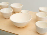 glazed porcelain and white stoneware bowl, Sara Caron