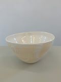glazed white stoneware bowl, Sara Caron