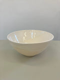 glazed white stoneware bowl, Sara Caron